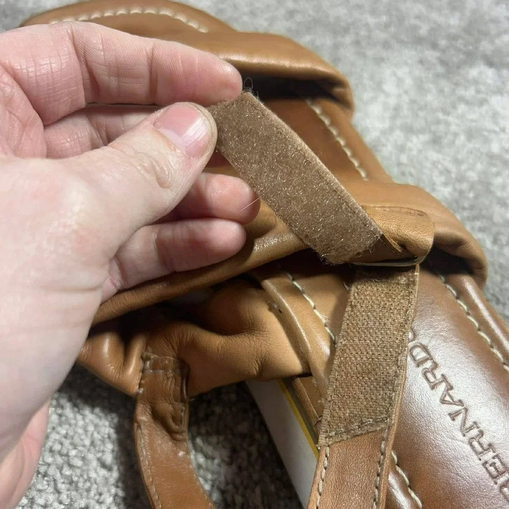 Bernardo Platform Sandals Tan‎ Leather Slingback Women Size 10M